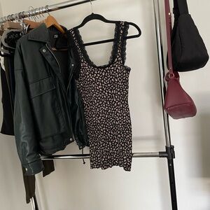 H&M Black Floral Mini Dress